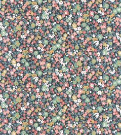 Pansy Wallpaper by Casadeco Bleu Nuit / Rose Pansy Wallpaper by Casadeco Bleu Nuit / Rose