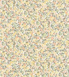 Pansy Wallpaper by Casadeco Kaki / Corail / Jaune Pansy Wallpaper by Casadeco Kaki / Corail / Jaune