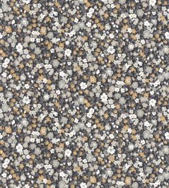 Pansy Wallpaper by Casadeco Noir / Camel Pansy Wallpaper by Casadeco Noir / Camel