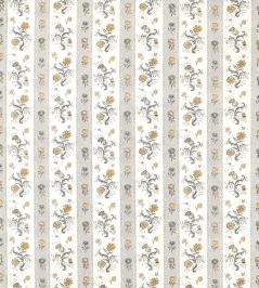 Papaver Stripe Fabric by Zoffany Platinum/Sage Papaver Stripe Fabric by Zoffany Platinum/Sage