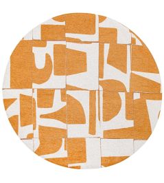 Papercut Round Rug by Louis De Poortere Curry Papercut Round Rug by Louis De Poortere Curry