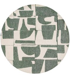 Papercut Round Rug by Louis De Poortere Sea Spray Papercut Round Rug by Louis De Poortere Sea Spray
