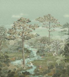 Paradise Mural in Green by Eijffinger Green Paradise Mural in Green by Eijffinger Green