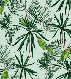 Paradise Wallpaper by Ohpopsi Duck Egg Paradise Wallpaper by Ohpopsi Duck Egg