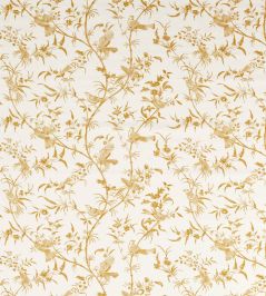 Paradise Woods Toile Fabric by Sanderson Mustard Paradise Woods Toile Fabric by Sanderson Mustard