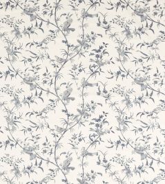 Paradise Woods Toile Fabric by Sanderson Woad Paradise Woods Toile Fabric by Sanderson Woad