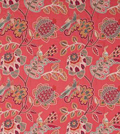 Paradiso Fabric by Jane Churchill Red Paradiso Fabric by Jane Churchill Red