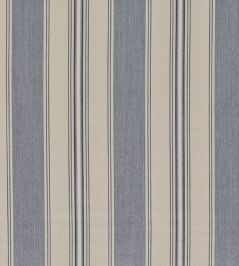 Parasol Stripe Fabric by Zoffany Denim/Stone Parasol Stripe Fabric by Zoffany Denim/Stone