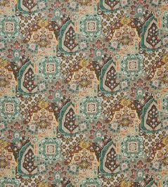Paridaiza Fabric by Nina Campbell Chocolate/Teal Paridaiza Fabric by Nina Campbell Chocolate/Teal