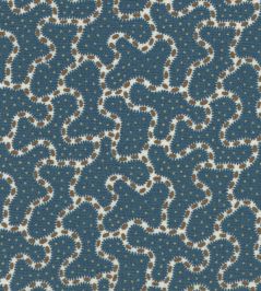 Parnham Fabric by Titley and Marr Prussian Parnham Fabric by Titley and Marr Prussian