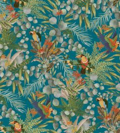 Parrot Wallpaper by Jannelli&Volpi Blue Parrot Wallpaper by Jannelli&Volpi Blue