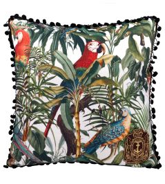 Parrots of Brazil Cushion 50 x 50cm by MINDTHEGAP Green Parrots of Brazil Cushion 50 x 50cm by MINDTHEGAP Green