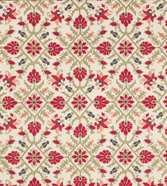 Pashley Fabric by Colefax and Fowler Red/Green Pashley Fabric by Colefax and Fowler Red/Green