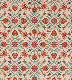 Pashley Fabric by Colefax and Fowler Tomato/Aqua Pashley Fabric by Colefax and Fowler Tomato/Aqua
