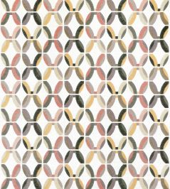 Passageway Embroidery Fabric by Thibaut Apricot and Ginger Passageway Embroidery Fabric by Thibaut Apricot and Ginger
