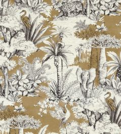 Passaro Fabric by Camengo Ocre Passaro Fabric by Camengo Ocre