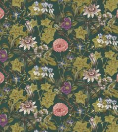 Passiflora Fabric by Clarke & Clarke Emerald Passiflora Fabric by Clarke & Clarke Emerald