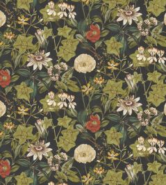 Passiflora Fabric by Clarke & Clarke Noir Passiflora Fabric by Clarke & Clarke Noir