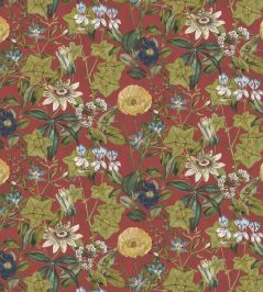 Passiflora Fabric by Clarke & Clarke Rouge Passiflora Fabric by Clarke & Clarke Rouge