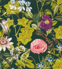 Passiflora Wallpaper by Clarke & Clarke Emerald Passiflora Wallpaper by Clarke & Clarke Emerald