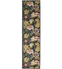 Passiflora Runner Rug by Clarke & Clarke Noir Passiflora Runner Rug by Clarke & Clarke Noir