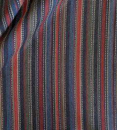 Patoli Stripe Fabric by Ian Sanderson Indigo Patoli Stripe Fabric by Ian Sanderson Indigo