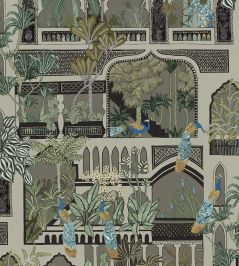 Peacock Arches Wallpaper by Josephine Munsey Mushroom Grey Peacock Arches Wallpaper by Josephine Munsey Mushroom Grey