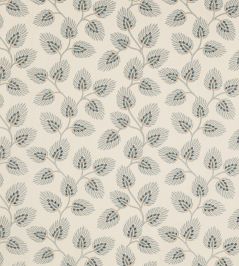 Peacock Leaf Fabric by Jane Churchill Blue Peacock Leaf Fabric by Jane Churchill Blue