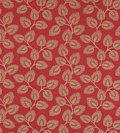Peacock Leaf Fabric by Jane Churchill Red Peacock Leaf Fabric by Jane Churchill Red
