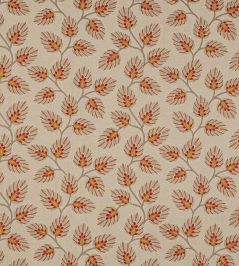 Peacock Leaf Fabric by Jane Churchill Terracotta Peacock Leaf Fabric by Jane Churchill Terracotta