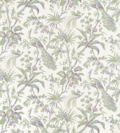 Peacock Toile Fabric by Anna French Green & Plum Peacock Toile Fabric by Anna French Green & Plum