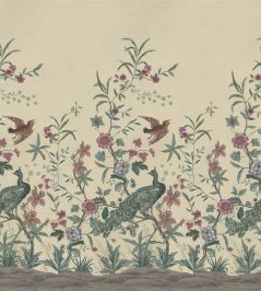 Peacock Toile Scene 1 Mural by Designers Guild Parchment Peacock Toile Scene 1 Mural by Designers Guild Parchment