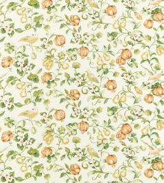 Pear & Pomengranate Fabric by Sanderson Teal/Papaya Pear & Pomengranate Fabric by Sanderson Teal/Papaya