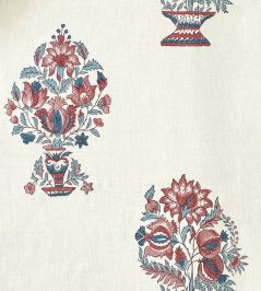 Pearmain Fabric by Ian Sanderson Rose Blue Pearmain Fabric by Ian Sanderson Rose Blue