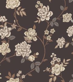 Peony Garden Wallpaper by Borastapeter Espresso Peony Garden Wallpaper by Borastapeter Espresso