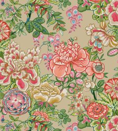 Peony Garden Wallpaper by Thibaut Beige Peony Garden Wallpaper by Thibaut Beige
