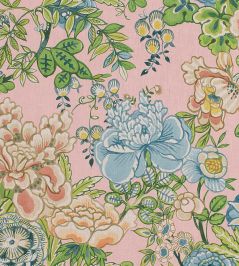 Peony Garden Fabric by Thibaut Blush Peony Garden Fabric by Thibaut Blush