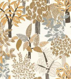 Peradeniya Wallpaper by Casamance Blanc/Mordore Peradeniya Wallpaper by Casamance Blanc/Mordore