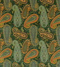 Peregrine Paisley Velvet Fabric by Mulberry Home Emerald Peregrine Paisley Velvet Fabric by Mulberry Home Emerald