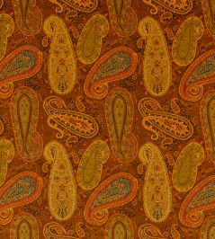 Peregrine Paisley Velvet Fabric by Mulberry Home Spice Peregrine Paisley Velvet Fabric by Mulberry Home Spice
