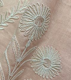 Persian Daisy Fabric by Ian Sanderson Ballet Pink Persian Daisy Fabric by Ian Sanderson Ballet Pink