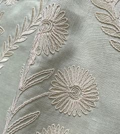 Persian Daisy Fabric by Ian Sanderson Celadon Persian Daisy Fabric by Ian Sanderson Celadon
