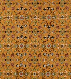 Persian Scroll Embroidery Fabric by Morris & Co Ochre Persian Scroll Embroidery Fabric by Morris & Co Ochre