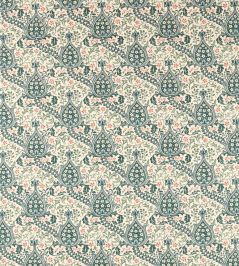 Persian Tulip Fabric by Morris & Co Teal Persian Tulip Fabric by Morris & Co Teal