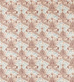 Persian Tulip Fabric by Morris & Co Umber/Mineral Blue Persian Tulip Fabric by Morris & Co Umber/Mineral Blue