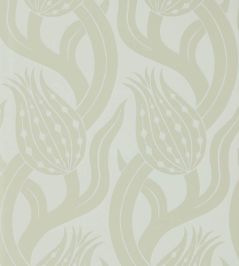 Persian Tulip Wallpaper by Zoffany Silver Persian Tulip Wallpaper by Zoffany Silver