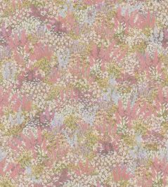 Petite Fleur Satin Fabric by Cole & Son Peach & Blush Petite Fleur Satin Fabric by Cole & Son Peach & Blush