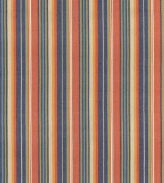 Petra Stripe Fabric by GP & J Baker Red/Blue Petra Stripe Fabric by GP & J Baker Red/Blue
