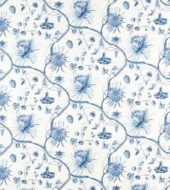 Phaedra Toile Fabric by Zoffany Indigo Phaedra Toile Fabric by Zoffany Indigo