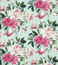 Phoebe Fabric by Zoffany Sky/Pink Phoebe Fabric by Zoffany Sky/Pink